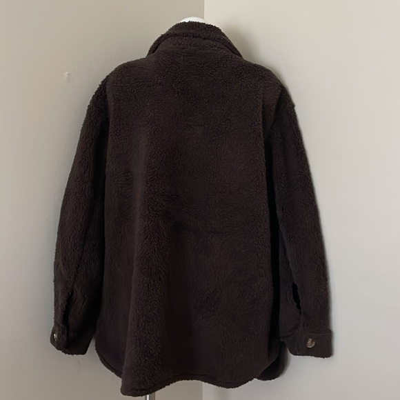 (NWT) Maurices Women’s Cozy Sherpa Shacket in Umber Brown - Picture 11 of 16